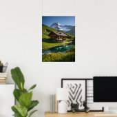 Swiss Chalet Vibes – brandstof voor uw reis Poster (Thuiskantoor)