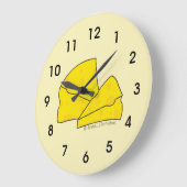 Swiss Cheese Doodle Yellow Kitchen Clock Grote Klok (Hoek)