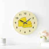 Swiss Cheese Doodle Yellow Kitchen Clock Grote Klok (Huis)