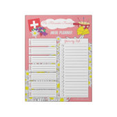 Swiss Cheese Fondue Edelweiss Meal Planner-laptop Notitieblok (Linkerzijde)