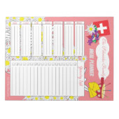 Swiss Cheese Fondue Edelweiss Meal Planner-laptop Notitieblok (Voorkant)