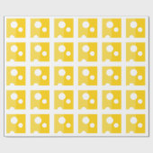 Swiss Cheese Funny Wrapping Paper Kawaii Food Cadeaupapier (Vlak)