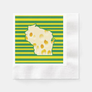 Swiss Cheese Head Wisconsin Party Servetten