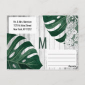 Swiss Cheese Leaf String Light Lace Gold Save Datu Briefkaart (Achterkant)