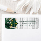 Swiss Cheese Leaf String Lights Kant Goud Adres Etiket (Insitu)