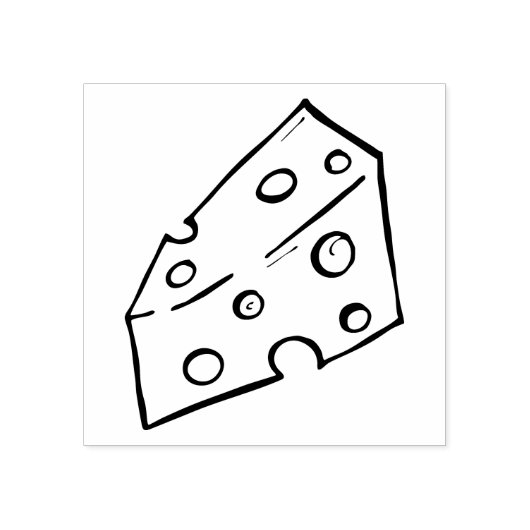 Swiss Cheese Rubber Stamp Rubberstempel (Afrduk)