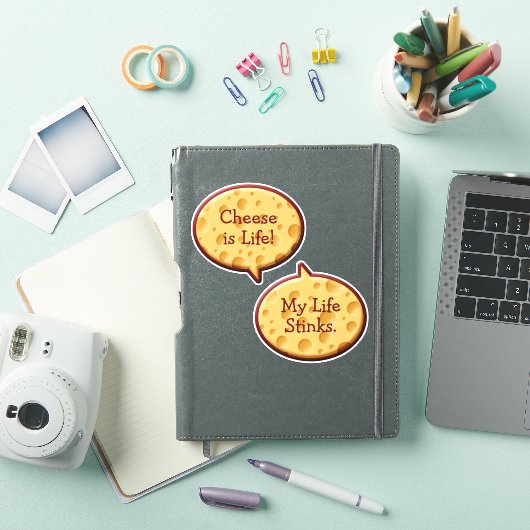 Swiss Cheese Speech Bubbles Sticker Set (iPad Cover)