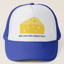 Swiss Cheese Wedge Afbeelding met gepersonaliseerd Trucker Pet