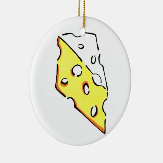 SWISS CHEESE WEDGE ROUND ORNAMENT (Rechts)