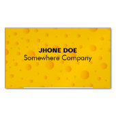 Swiss Cheezy Texture Pattern Visitekaartje Magnetisch Visitekaartje (Voorkant)