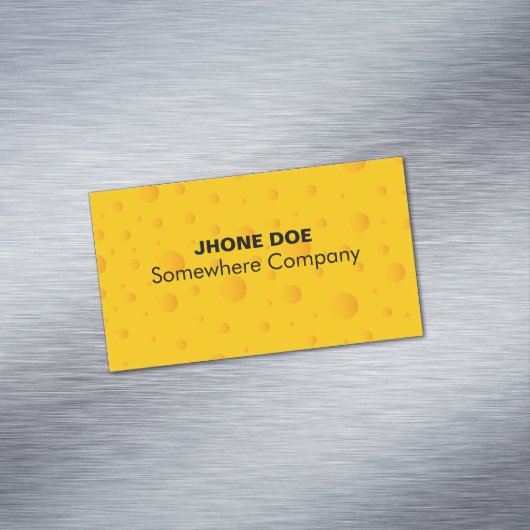 Swiss Cheezy Texture Pattern Visitekaartje Magnetisch Visitekaartje (Voorbeeld)