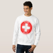 Swiss Cross Suisse Circle Shape Trui (Voorkant volledig)