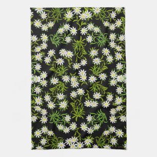 Swiss Edelweiss Alpine Flowers Kitchen Towel Theedoek