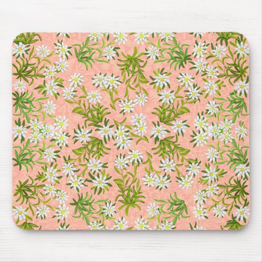 Swiss Edelweiss Alpine Flowers Mousepad Muismat (Voorkant)