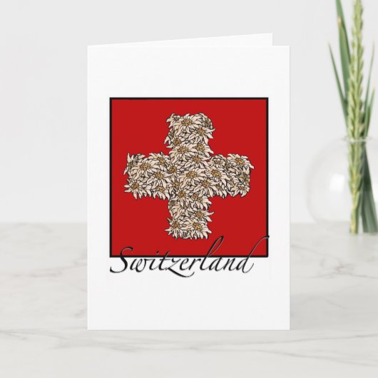 Swiss Edelweiss Cross Kaart (Voorkant)