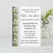 Swiss Edelweiss Flowers Bridal Shower Uitnodiging (Staand voorkant)