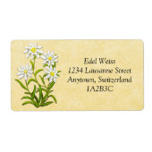 Swiss Edelweiss Flowers  Label (Voorkant)