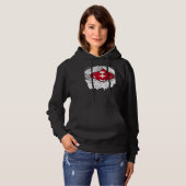Swiss flag home of Switzerland   Hoodie (Voorkant volledig)