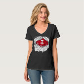 Swiss flag home of Switzerland T-shirt (Voorkant volledig)