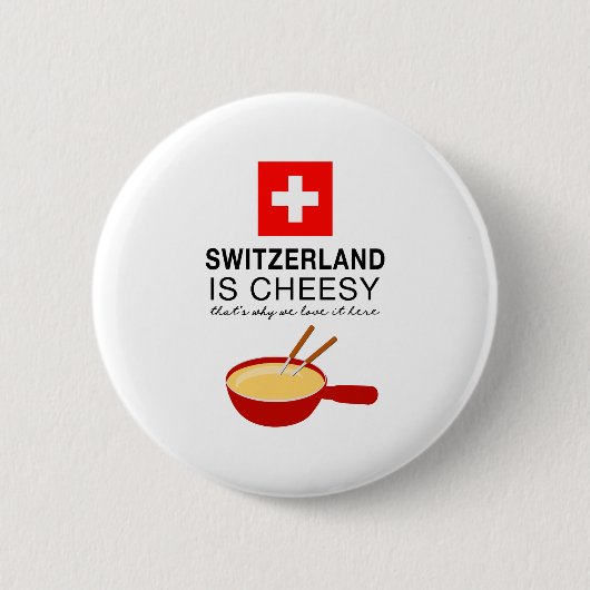 Swiss Fondue Funny Ronde Button 5,7 Cm (Voorkant)
