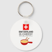Swiss Fondue Funny Sleutelhanger (Voorkant)