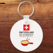 Swiss Fondue Funny Sleutelhanger (Voorkant)