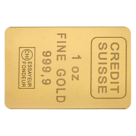 Swiss Gold Bar Magneet (Horizontaal)