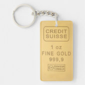 Swiss Gold Bar Sleutelhanger (Voorkant)