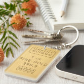Swiss Gold Bar Sleutelhanger (Voorkant Rechts)