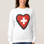 Swiss Heart - Ik hou van Zwitserland Trui (Voorkant)