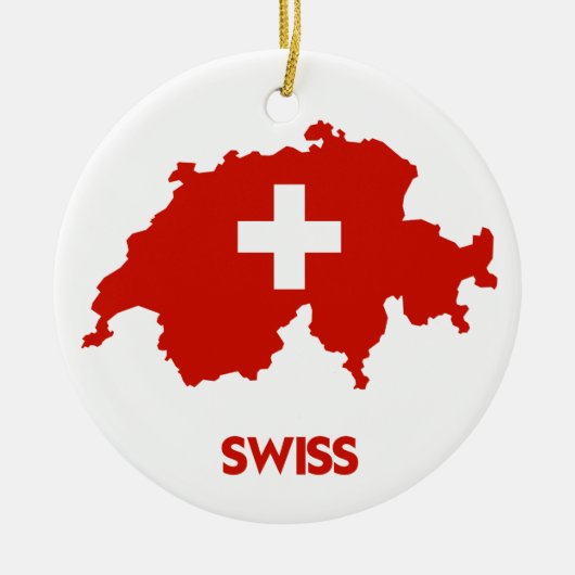 SWISS MAP KERAMISCH ORNAMENT (Voorkant)