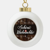 Swiss Merry Kerstmis, Schöni Wiehnachte Keramische Bal Ornament (Voorkant)