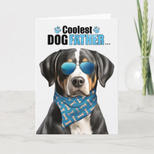 Swiss Mountain Dog Coolest Dad Vaderdag Feestdagen Kaart