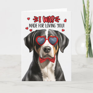 Swiss Mountain Dog gemaakt voor Loving You Valenti Feestdagen Kaart