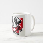 Swiss Saint Bernard Mug with Swiss Flag Scarf Koffiemok (Voorkant rechts)