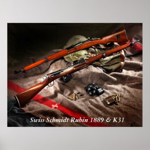 Swiss Schmidt Rubin 1889 & K31 Poster