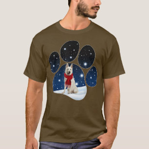 Swiss Shepherd Winter Snow Paw Dogs Kerstmis T-shirt