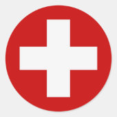 SWISS-Style Ronde Sticker (Voorkant)