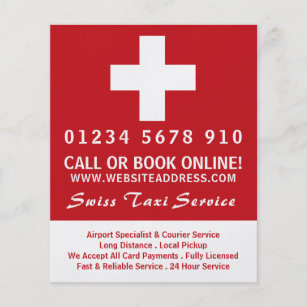 Swiss Taxi Firm Flag with Price List Flyer
