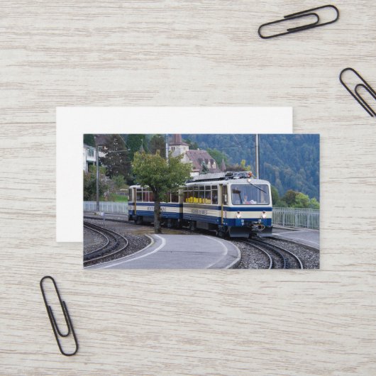 Swiss Train Business Card Visitekaartje (Voorkant / Achterkant in situ)
