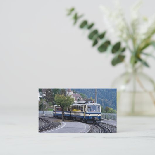 Swiss Train Business Card Visitekaartje (Staand voorkant)