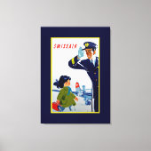 Swissair Little Girl Canvas Afdruk (Voorkant)