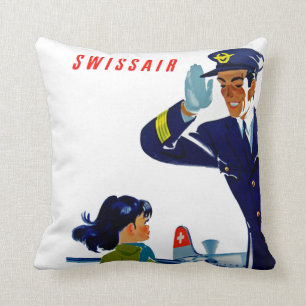 Swissair Little Girl Kussen