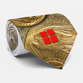 SwissCoinCollageTie1 Stropdas (Opgerold)