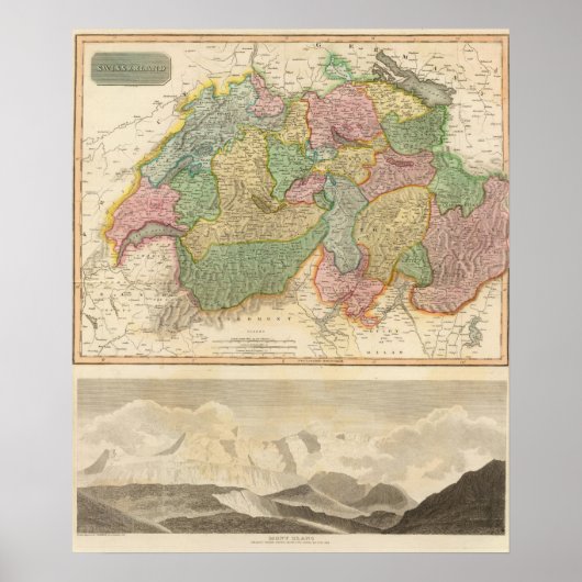 Swisserland, Mt Blanc Poster (Voorkant)