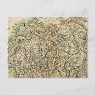 Swisserland - Zwitserland Atlas Map Briefkaart