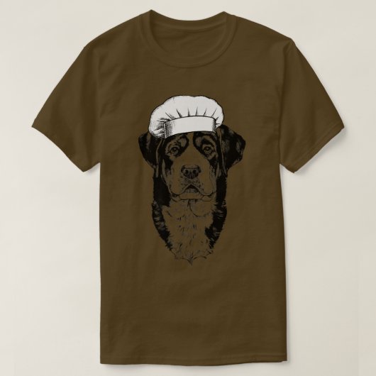 Swissy Greater Swiss Mountain Dog Cook Chef Funny T-shirt (Design voorkant)