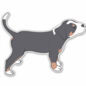 Swissy Puppy Sticker (Voorkant)