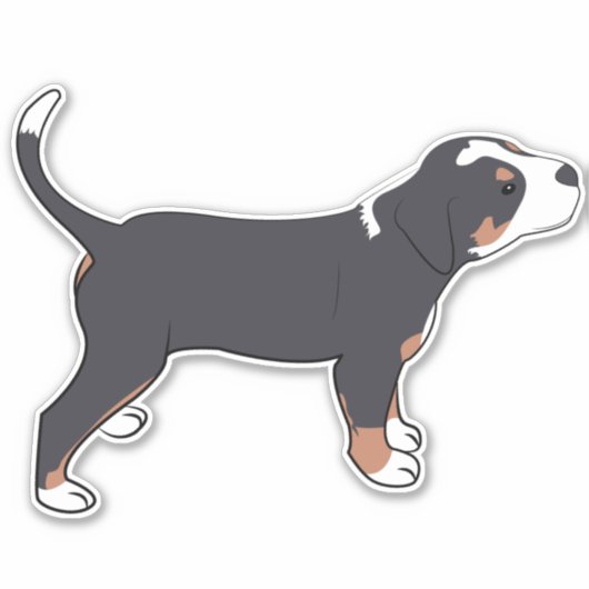 Swissy Puppy Sticker (Voorkant)