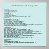 Swistbare Kaart Scoring Guide Poster 11x11 (Voorkant)